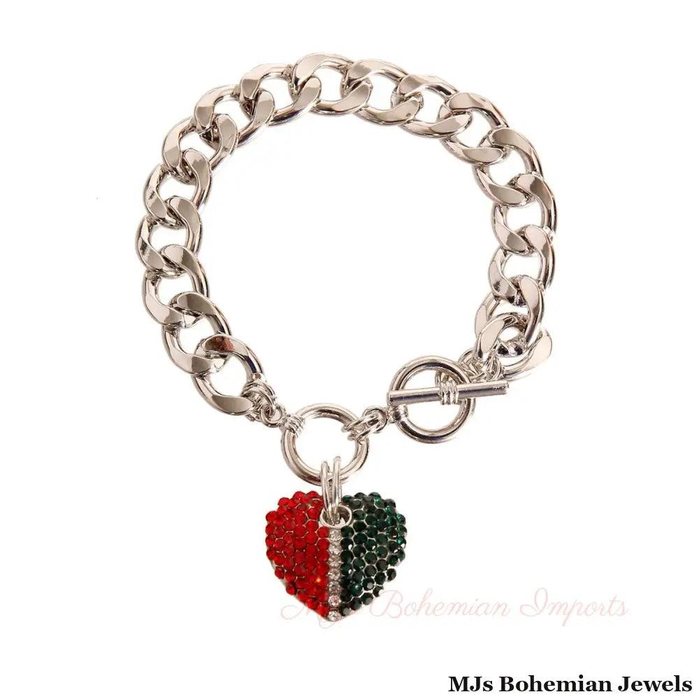 Silver Lining: Heart Toggle Bracelet