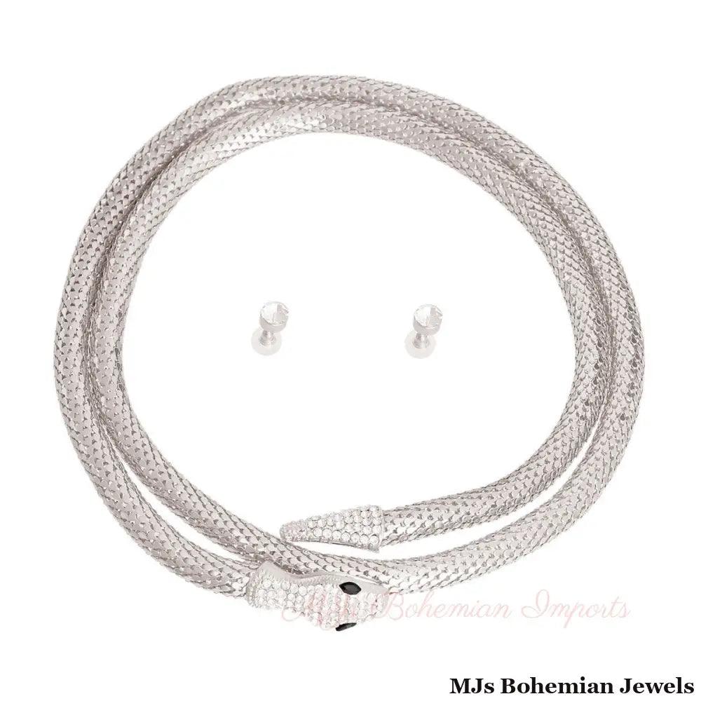 Silver Mesh Endless Snake Chain