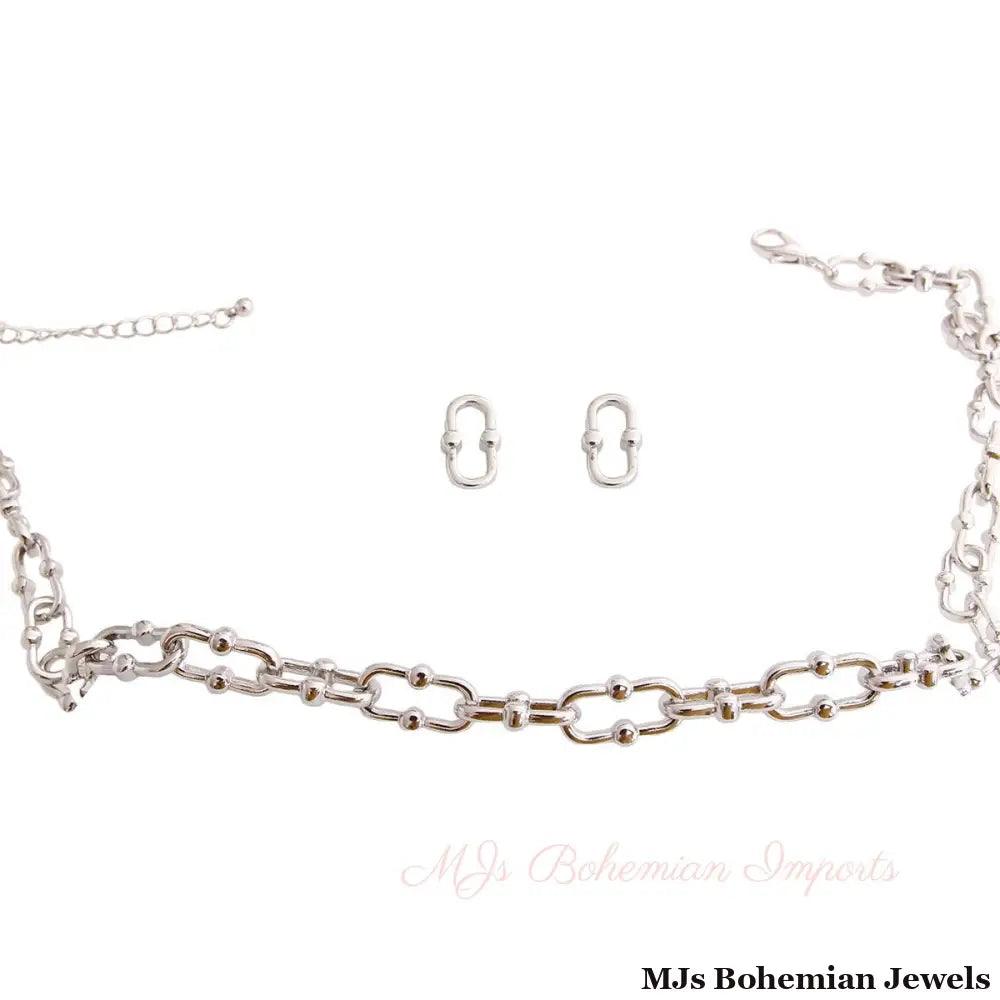 Silver Metal Anchor Chain