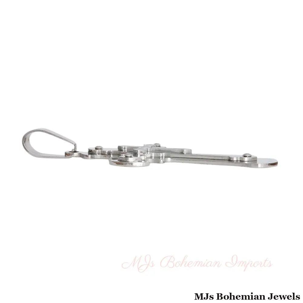 Silver Silver Stainless Steel Cross Pendant