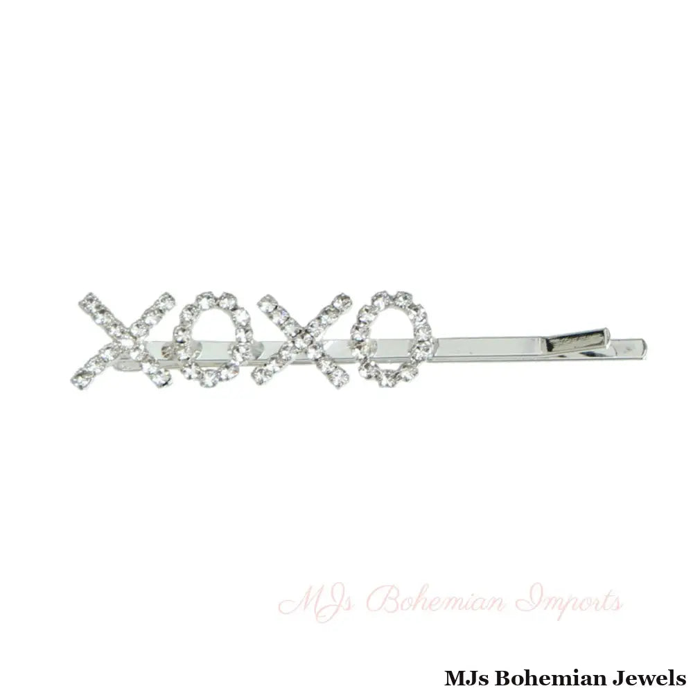 Silver XOXO Bobby Pin