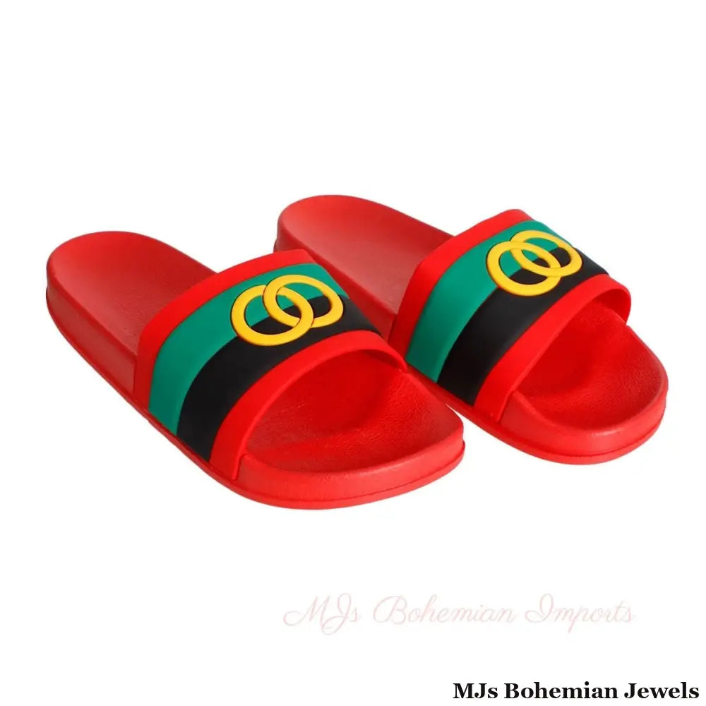 Size 7 Red Stripe Slide