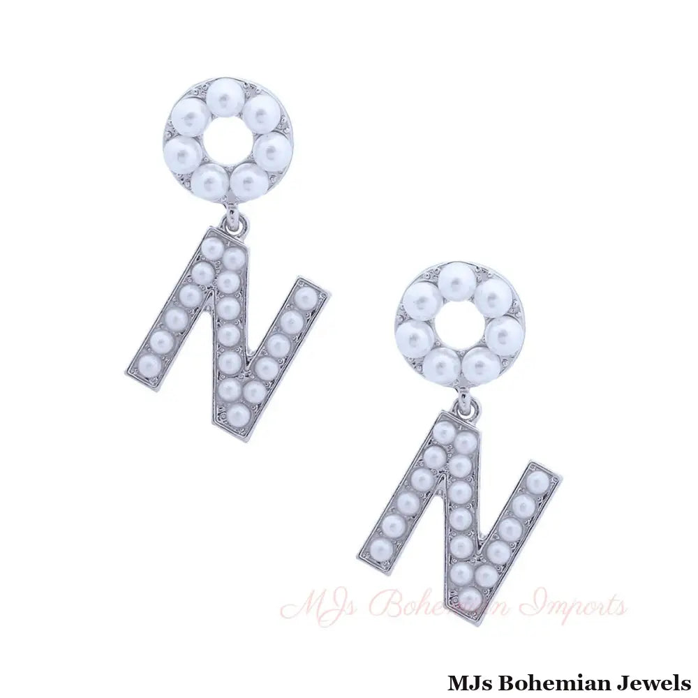 Snow Queen: White Dangling N Earrings