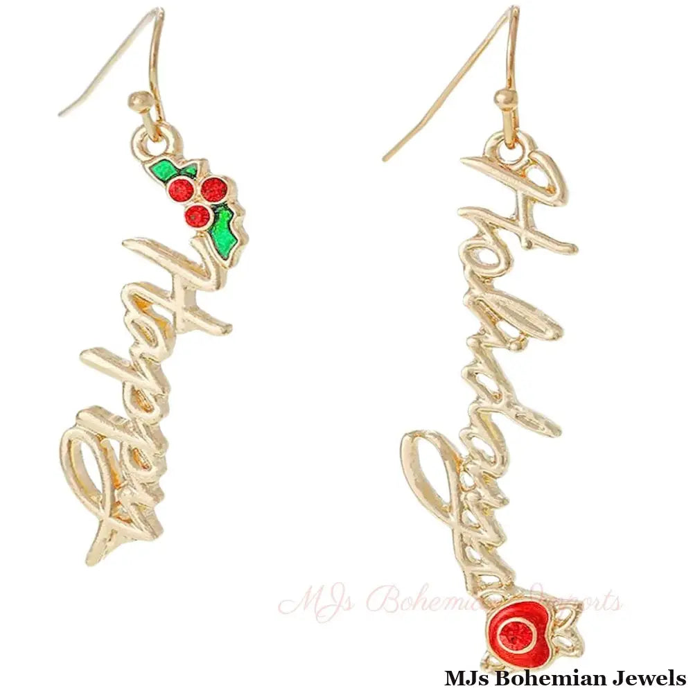 Spread Joy and Interest with Happy Holidays Earrings