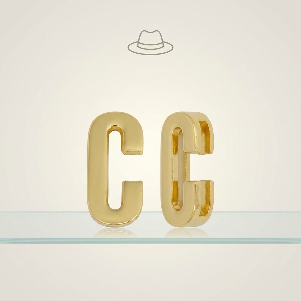 Letter C Gold Slide Letter Charm Sold Individually