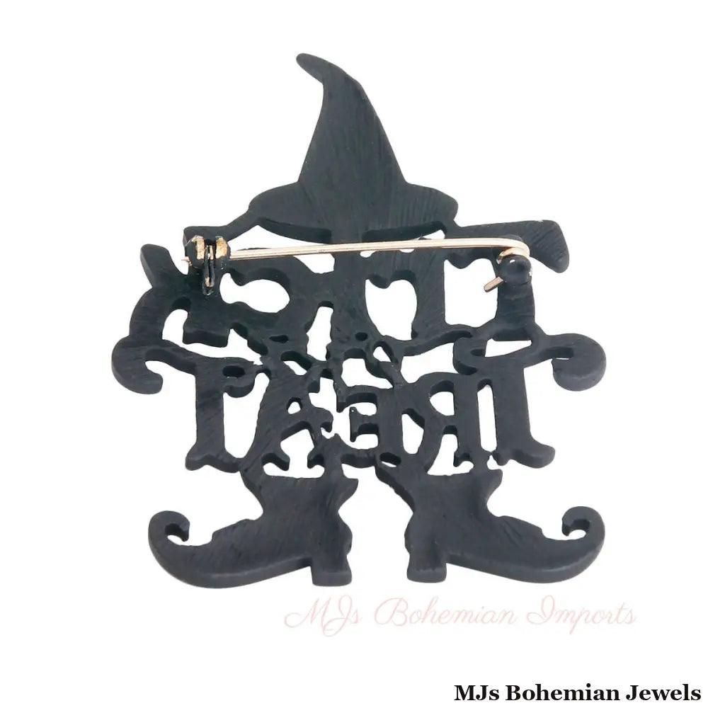Trick or Treat Halloween Black Pin