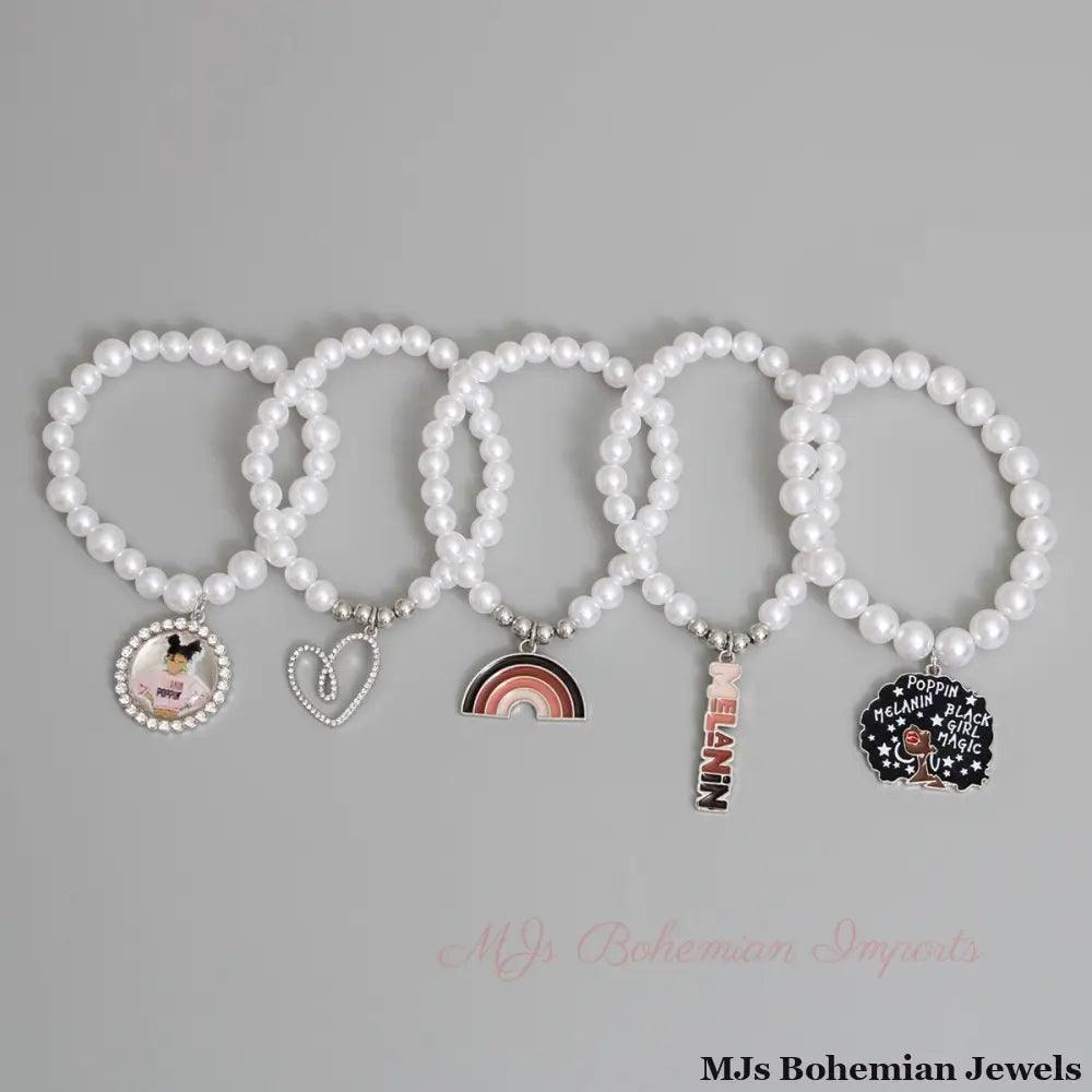 White Melanin Poppin Bracelets