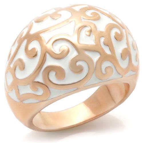 0W210 - Rose Gold Brass Ring with No Stone Size 9