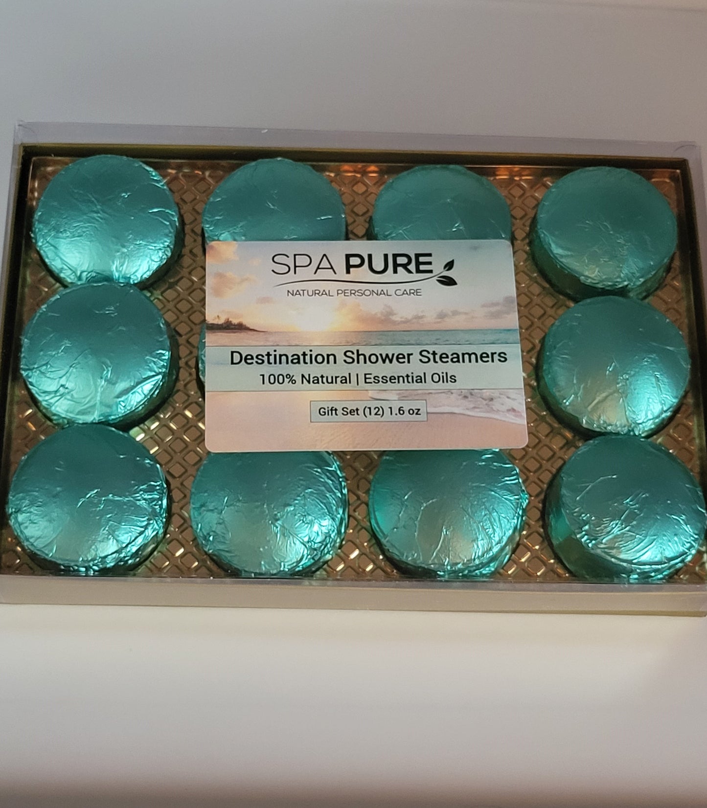 Destination Shower Steamers Gift Set with 12 Aromatherapy Shower Bombs - 100% Essential Oil Blends