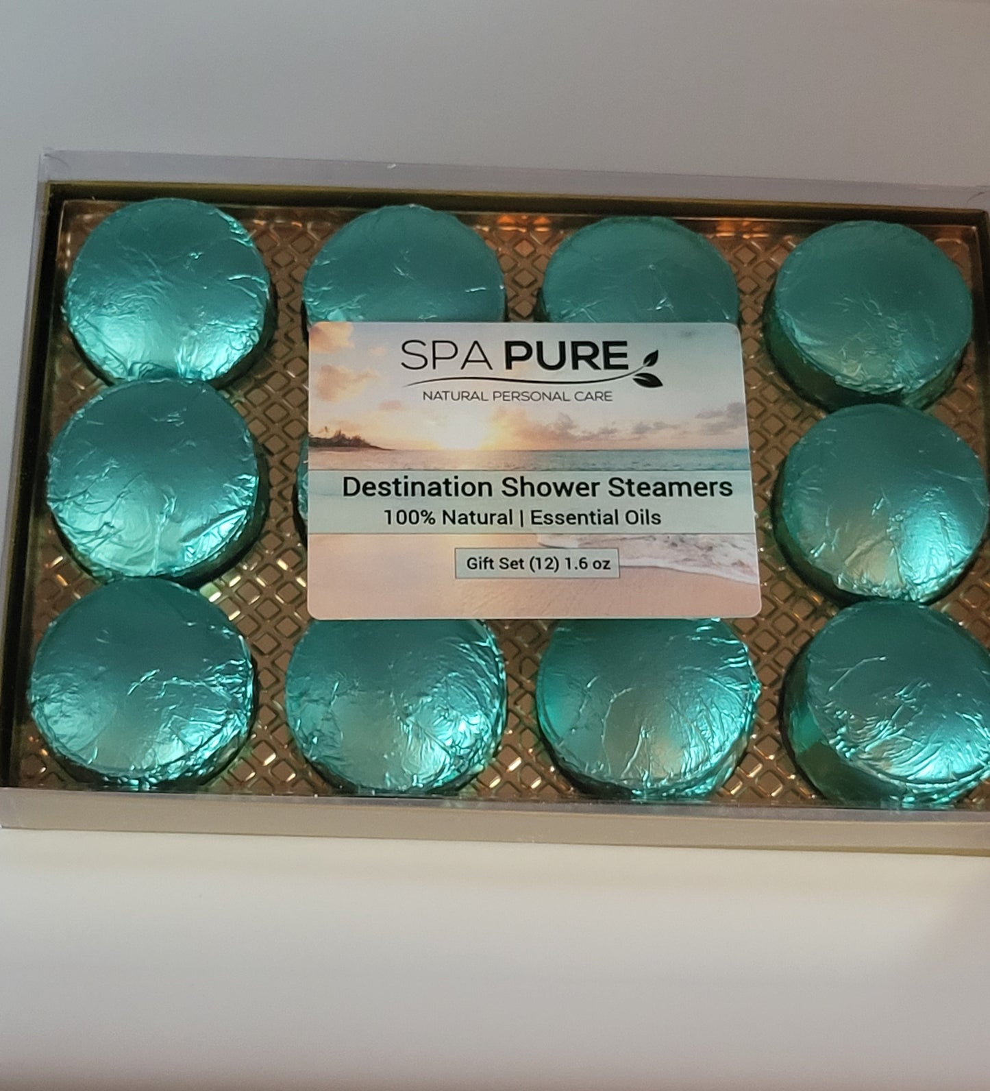 Destination Shower Steamers Gift Set with 12 Aromatherapy Shower Bombs - 100% Essential Oil Blends