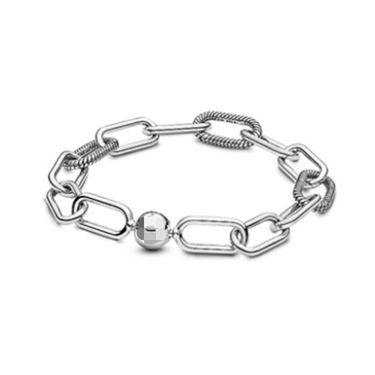Color: 5, style: 18cm - S925 Sterling Silver Heart-shaped Maple Leaf Rose Gold Bracelet