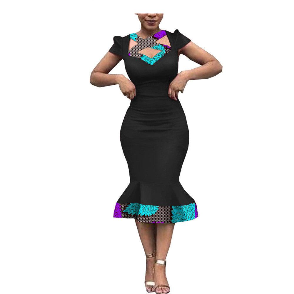 Color: 337, Size: 2XL - New Style African Ethnic Characteristic Batik Printed Cotton Dress Dress Skirt