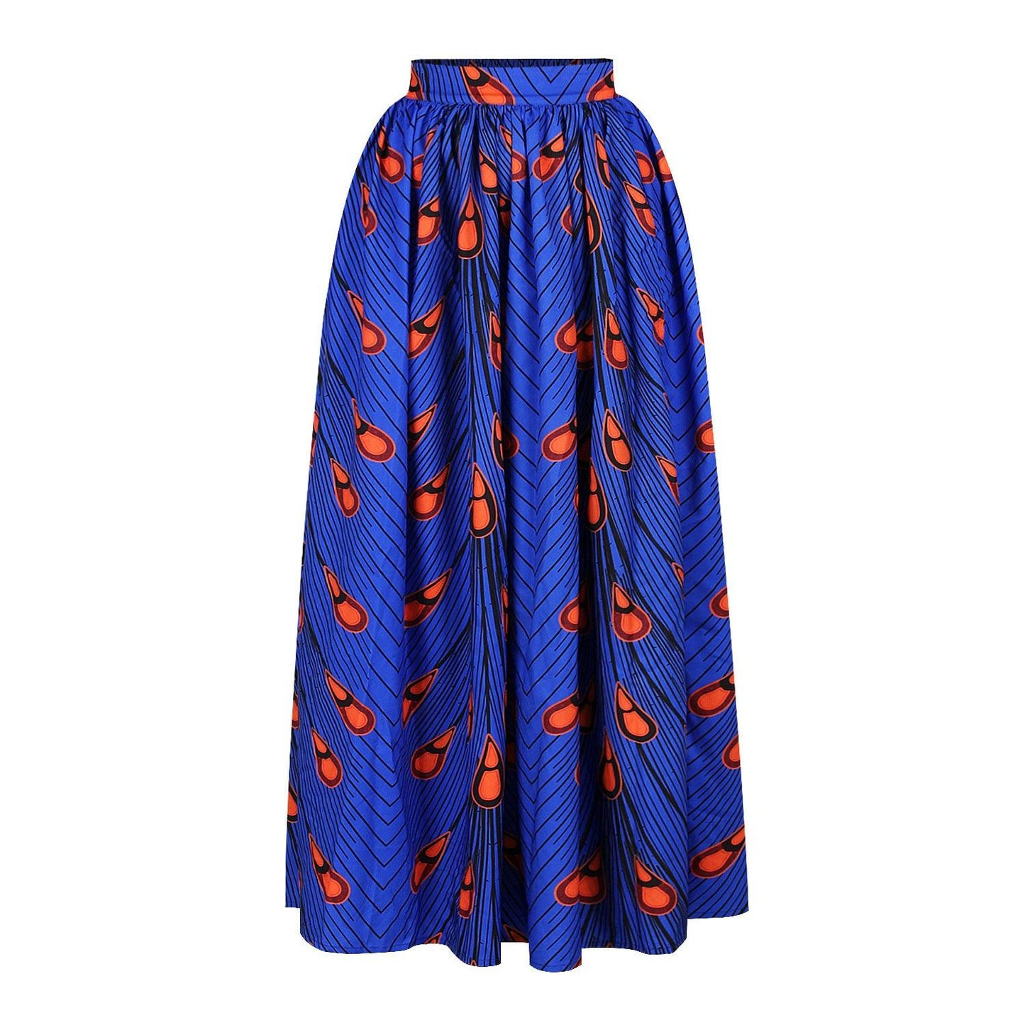 Color: D, Size: M - Printed Digital Printed African Style Skirt