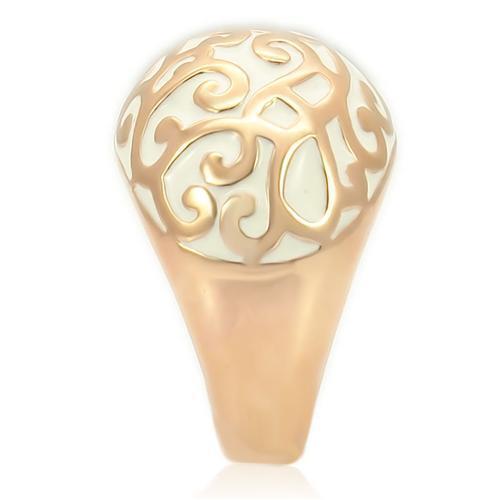 0W210 - Rose Gold Brass Ring with No Stone Size 9