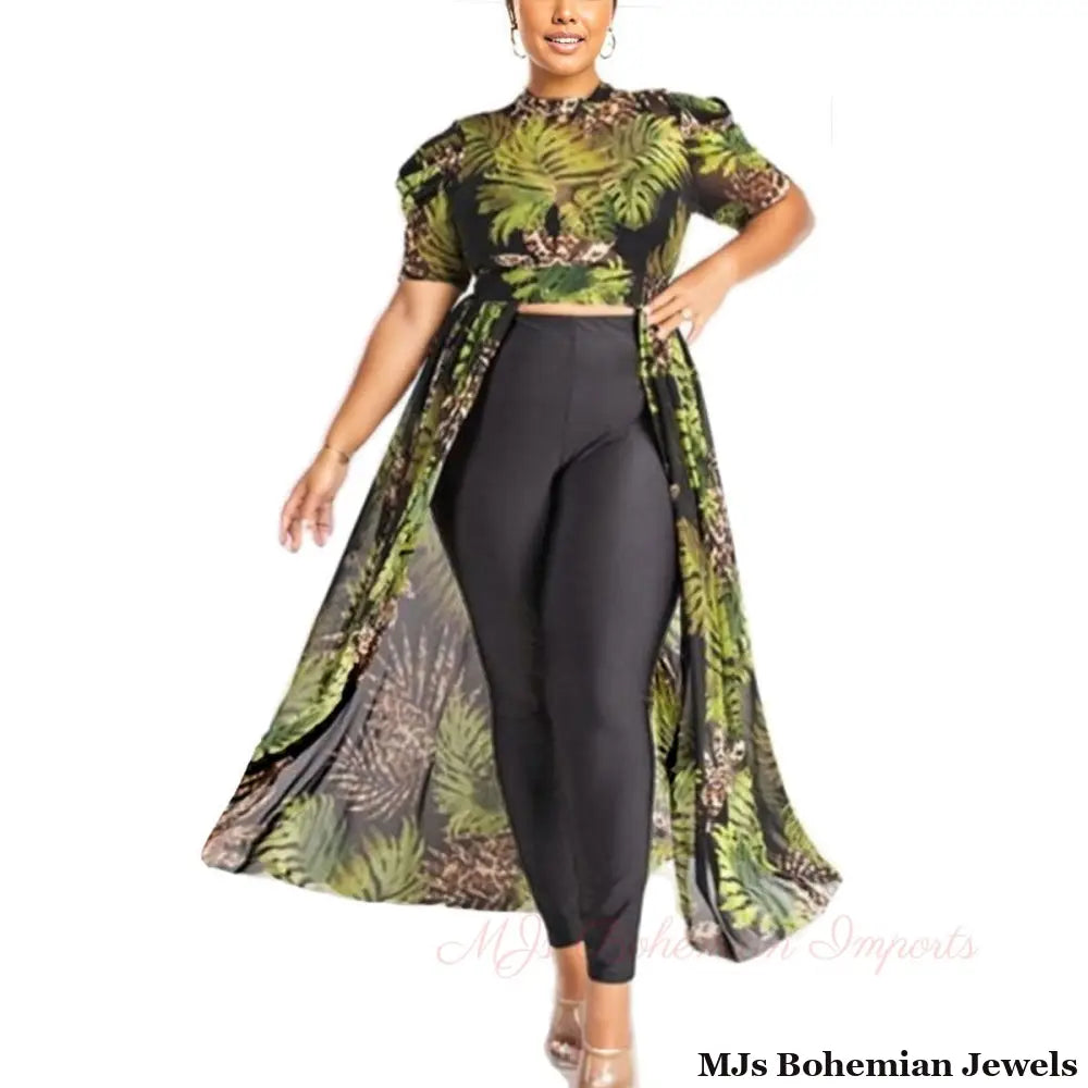 1XL Mesh High-Low Leaf Top