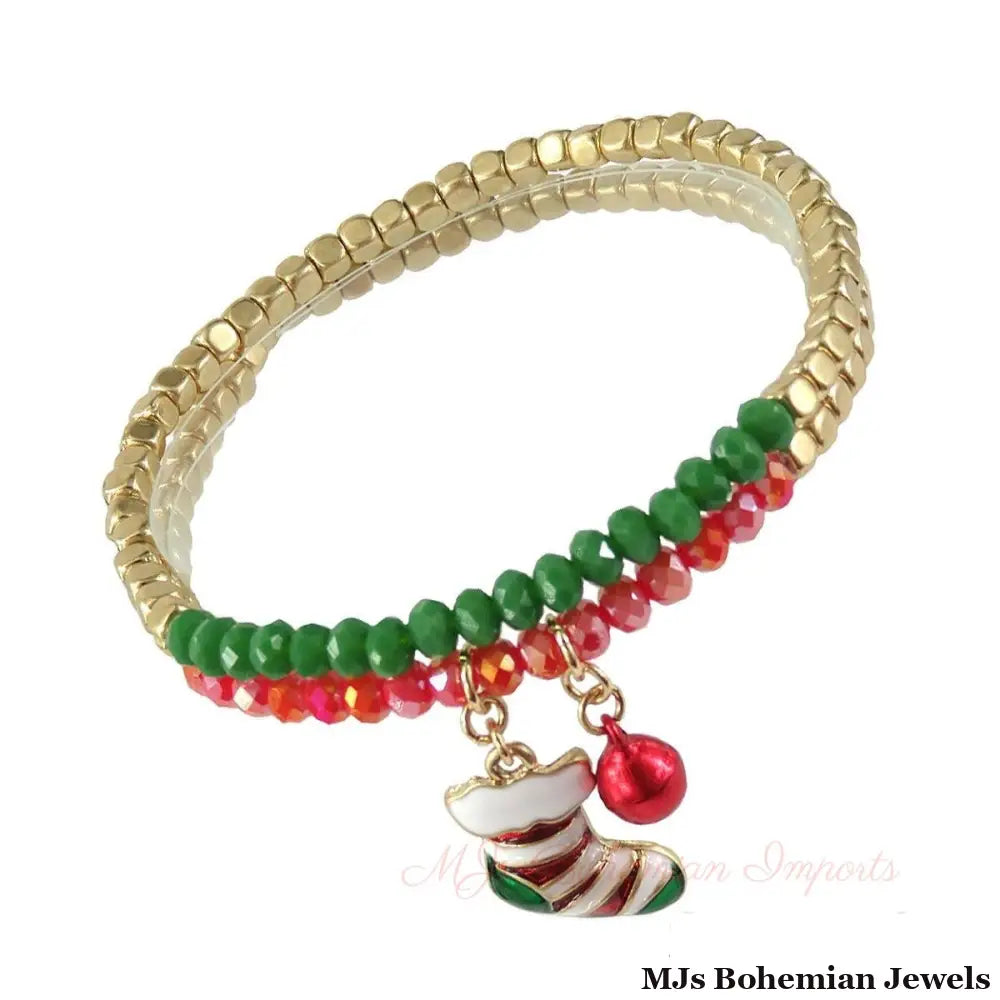 2 Pcs Xmas Stocking Bracelet