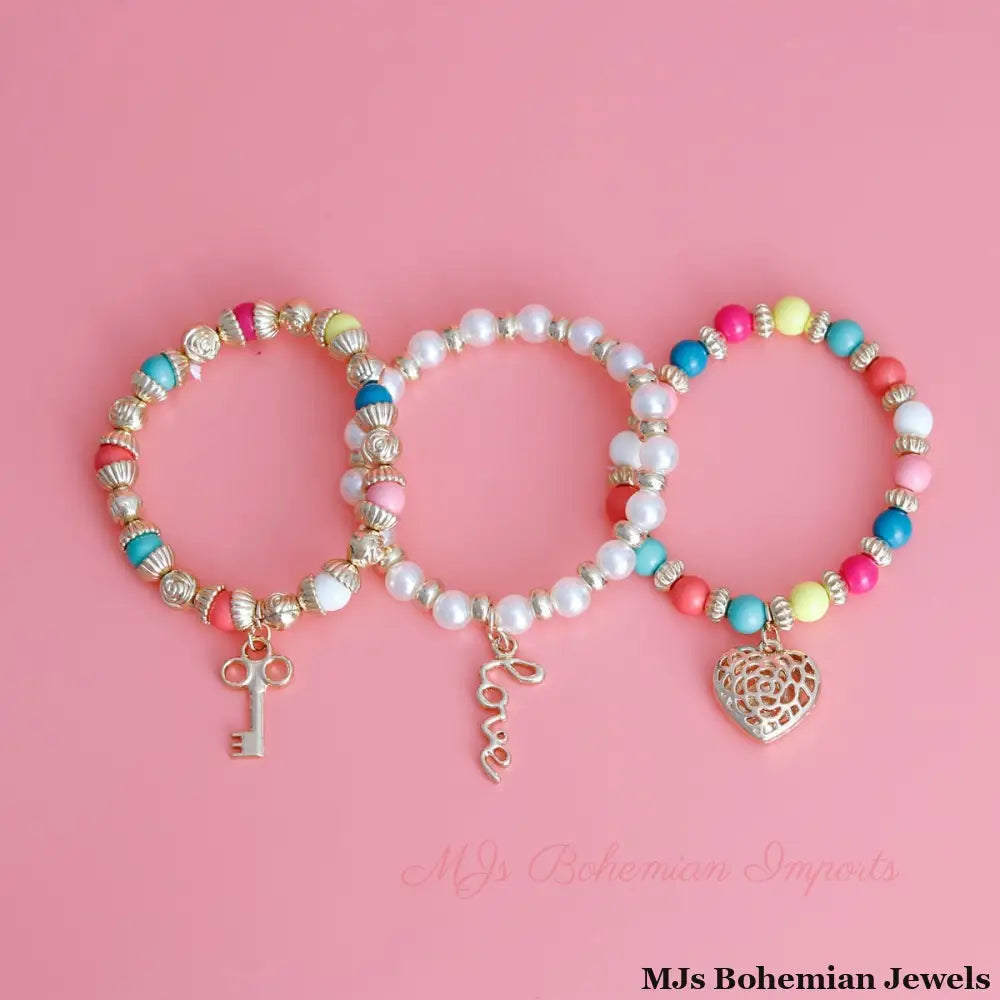3 Strand Multi Love Bracelets