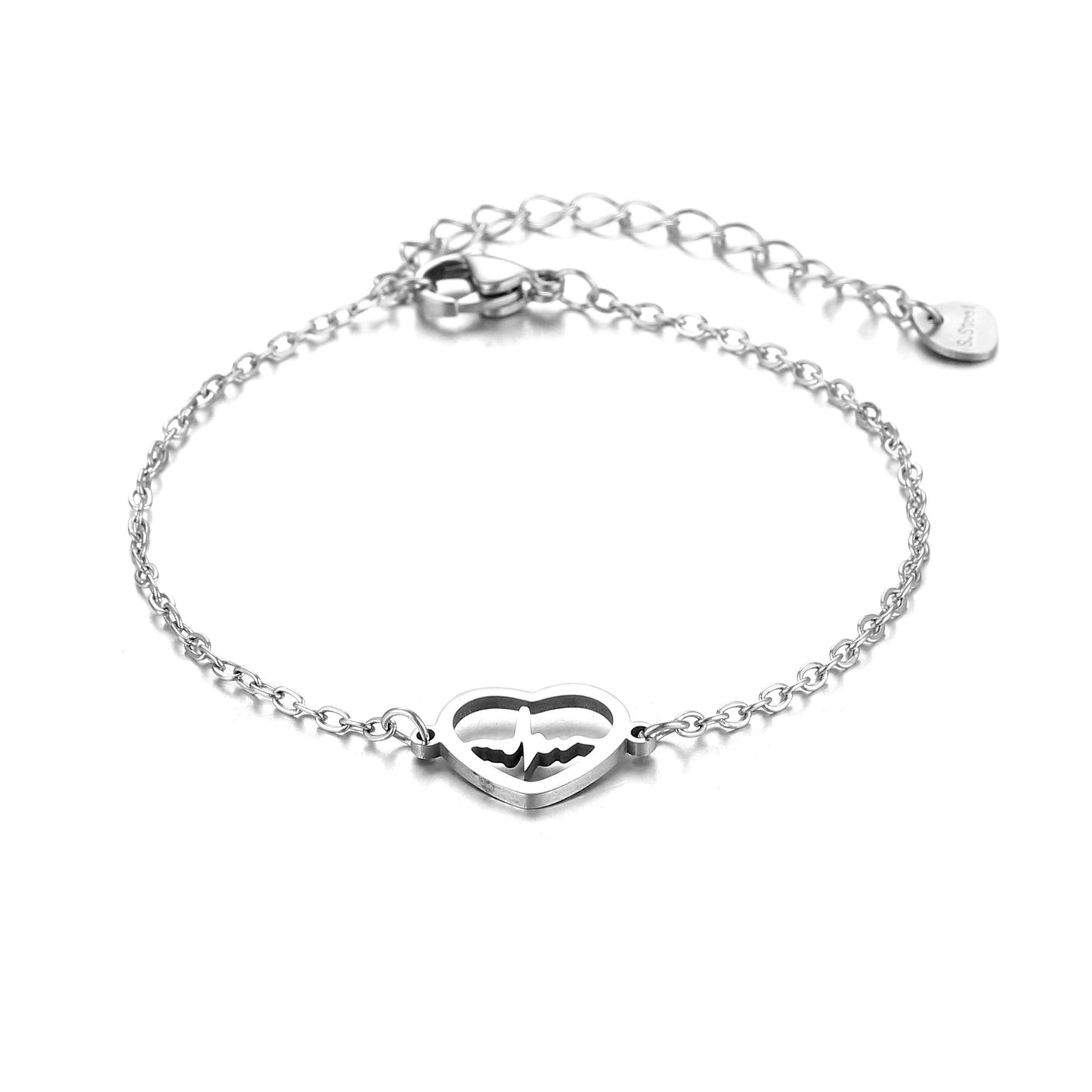 Women's ECG Titanium Steel Bracelet - Stylish Health Accessory in Gold and Silver for Women