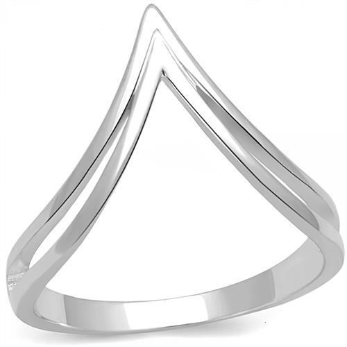 Rhodium 925 Sterling Silver Ring with No Stone