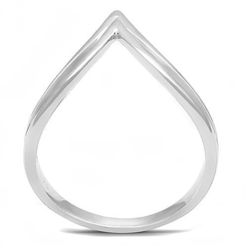 Rhodium 925 Sterling Silver Ring with No Stone