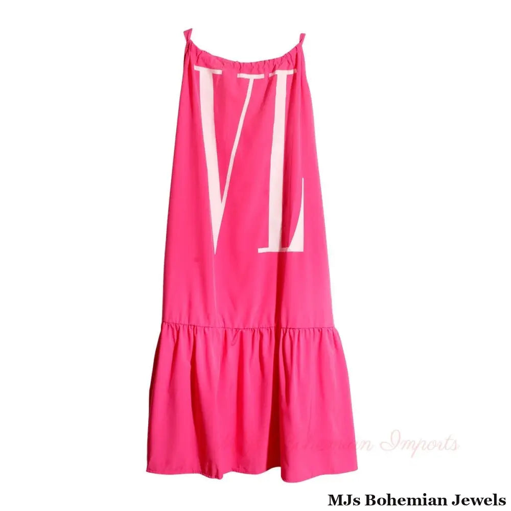 4XL Pink VL Halter Dress