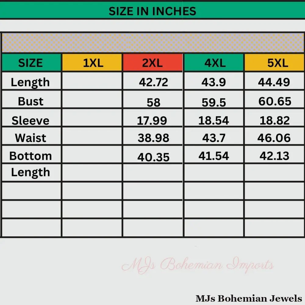 4XL Rainbow Asymmetric Set