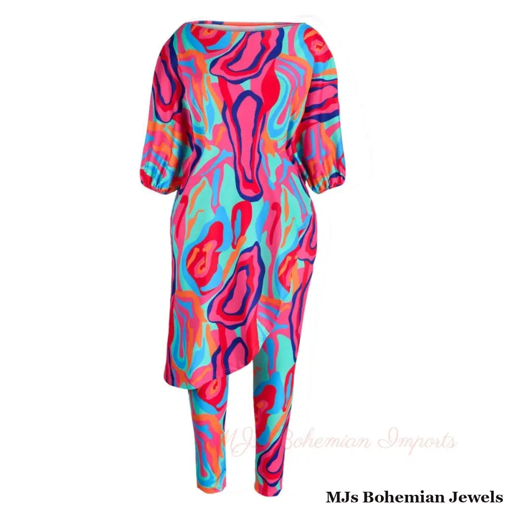 5XL Rainbow Asymmetric Set