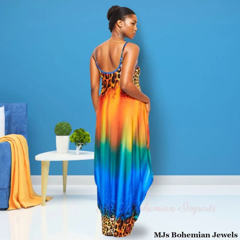 5XL Rainbow Cami Dress