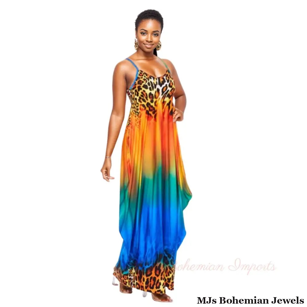 5XL Rainbow Cami Dress