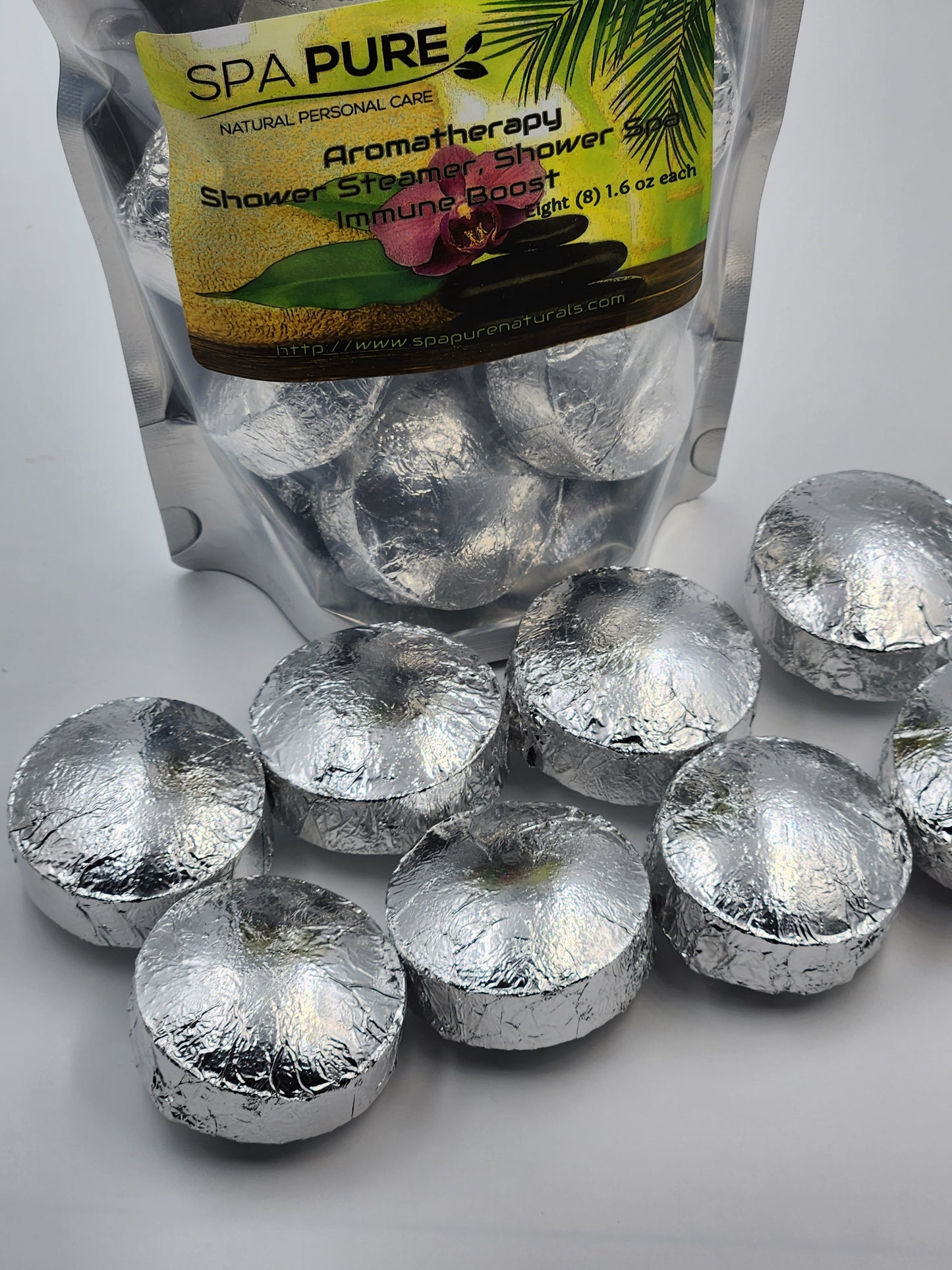 8 Aromatherapy Shower Bombs USA Made, 100% Natural/Organic Essential Oils-Transform your shower-Transform your mood