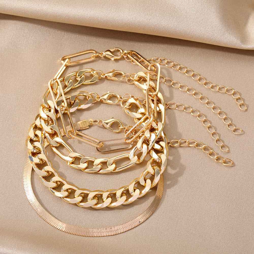 Vintage Metal Bracelet Set for Men and Women