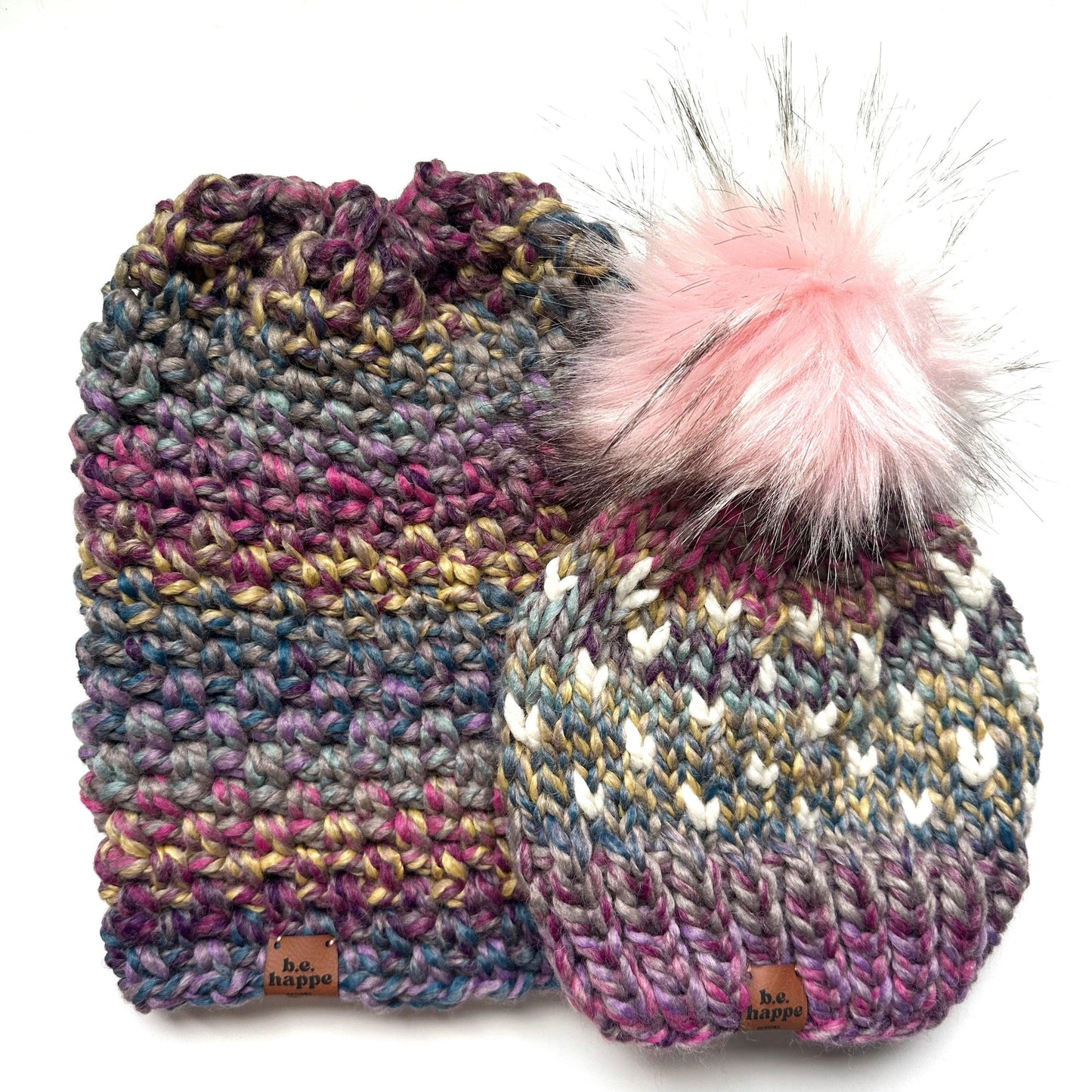 Crochet Simple Slouch Hat | Purple Slouchy Beanie
