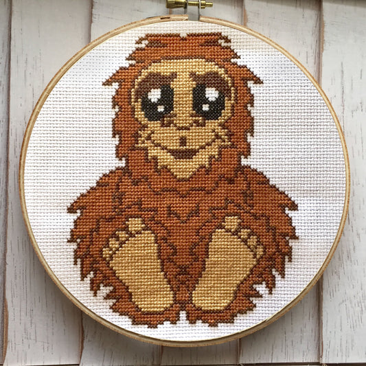 Bigfoot Sasquatch Counted Cross Stitch DIY KIT Intermediate