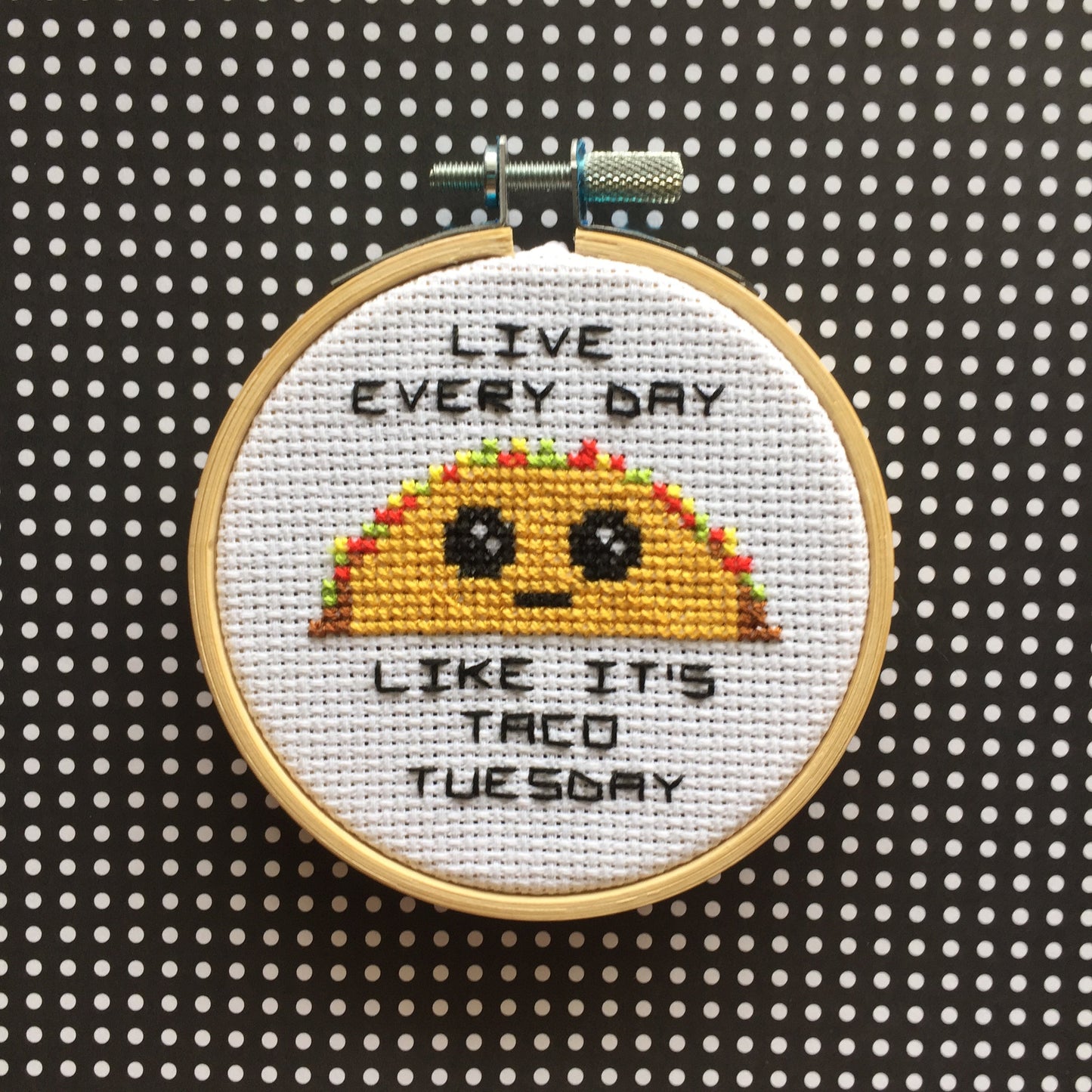 Taco Tuesday Counted Cross Stitch DIY KIT