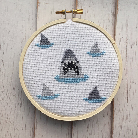Shark Counted Cross Stitch DIY KIT