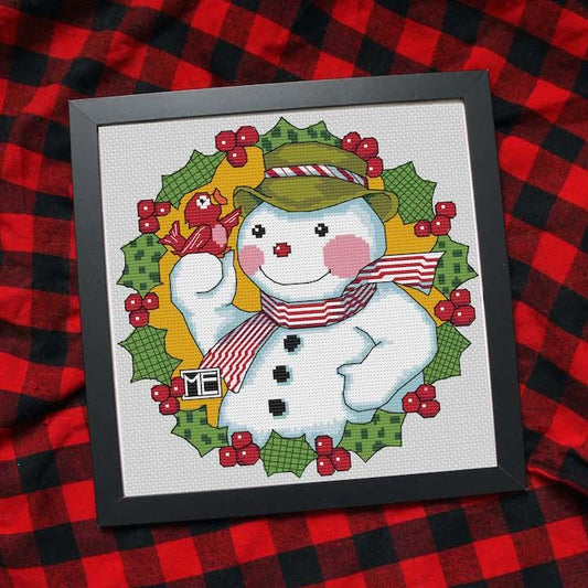 Snowman by Mary Engelbreit Counted Cross Stitch DIY KIT