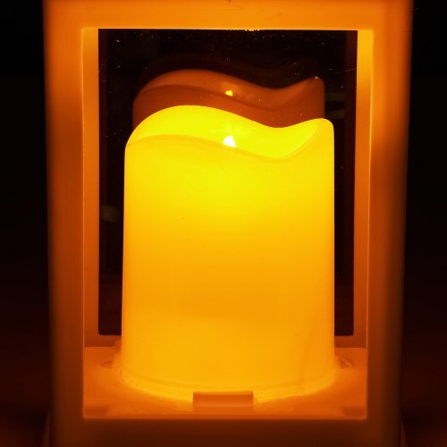 12 Pcs Decorative Candle Lantern, LED Electric Flameless Candle, Plastic LED Holder with Glass, Wall Hanging Indoor Porch Lanterns for Wedding Table Party Farmhouse Indoor Decor, White