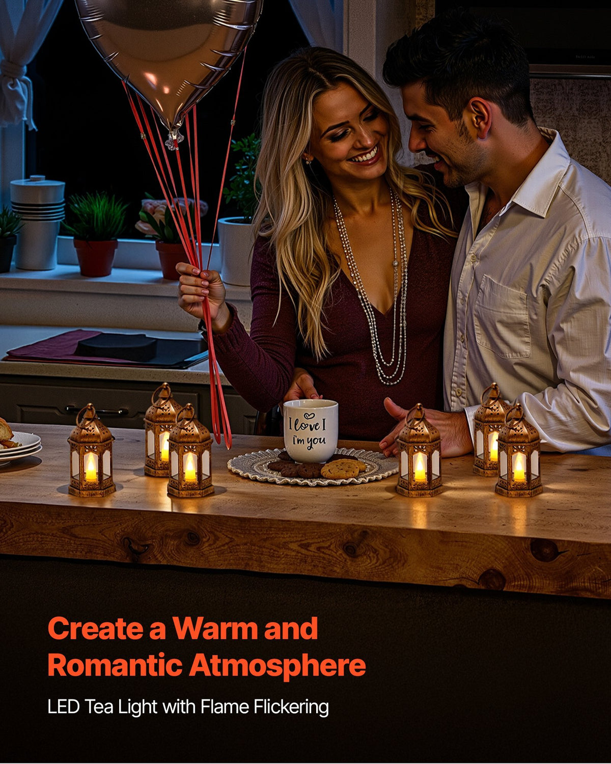 12 Pcs Decorative Candle Lantern, LED Electric Flameless Candle, Plastic LED Holder with Glass, Wall Hanging Indoor Porch Lanterns for Wedding Table Party Farmhouse Indoor Decor, Bronze