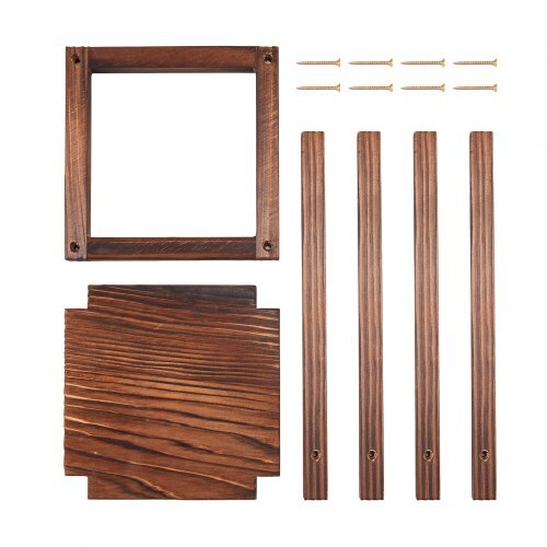24 Pcs Wooden Wedding Lantern, Cedar Wood and Plastic Wooden Lantern Candle Holder, Rustic Decorative Home Centerpiece Ideal for Wedding Table Party Farmhouse Indoor Decor, Brown