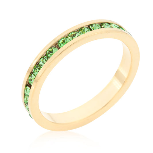 Stylish Stackables Peridot Crystal Gold Ring