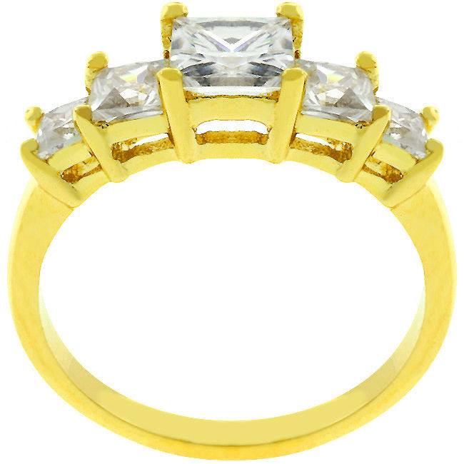 5-Stone Anniversary Ring in Goldtone