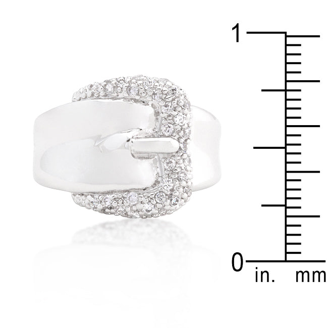 Simple Cubic Zirconia Belt Ring Size 10