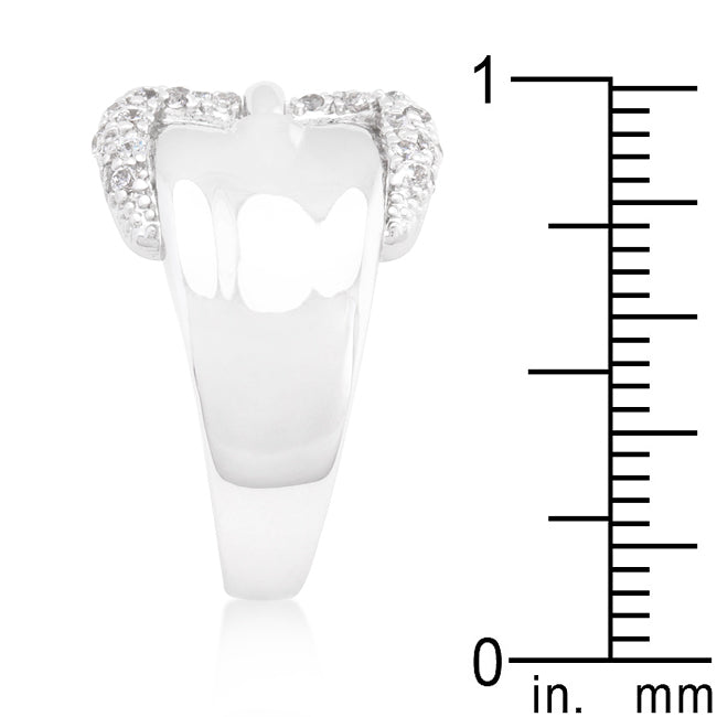 Simple Cubic Zirconia Belt Ring Size 10