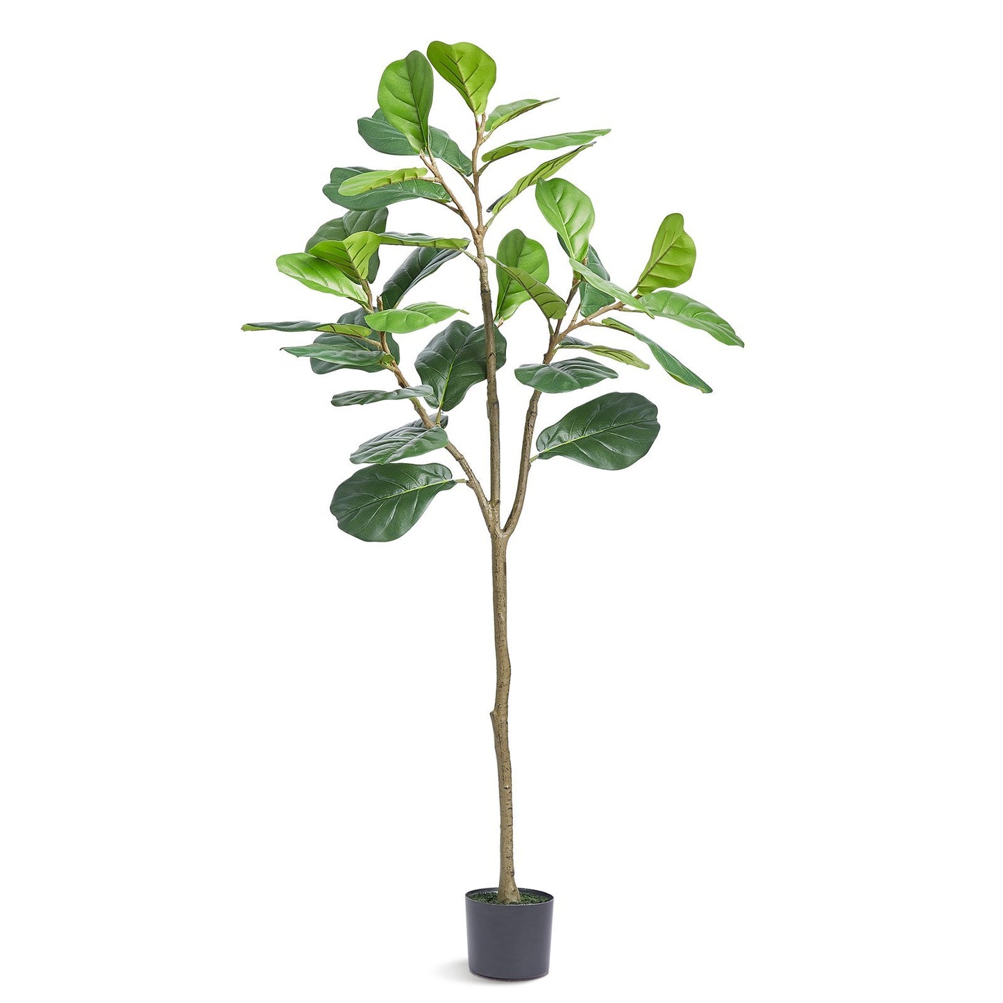 Artificial Fiddle Leaf Fig Tree, 5 FT, Secure PE Material & Anti-Tip Tilt Protection Low-Maintenance Faux Plant, Lifelike Green Fake Potted Tree for Home Office Warehouse Decor Indoor Outdoor