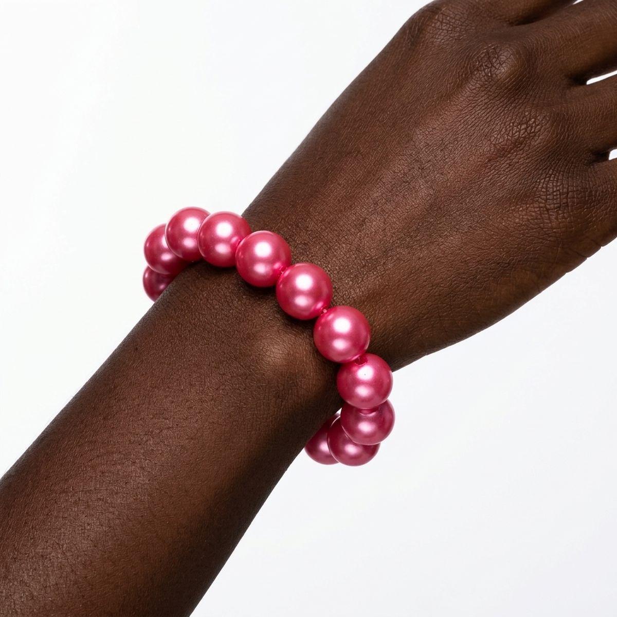 Pink Bubble Gum Pearl Bracelet
