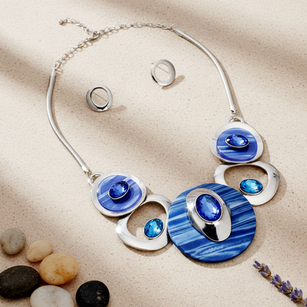 Blue Swirl Circular Set