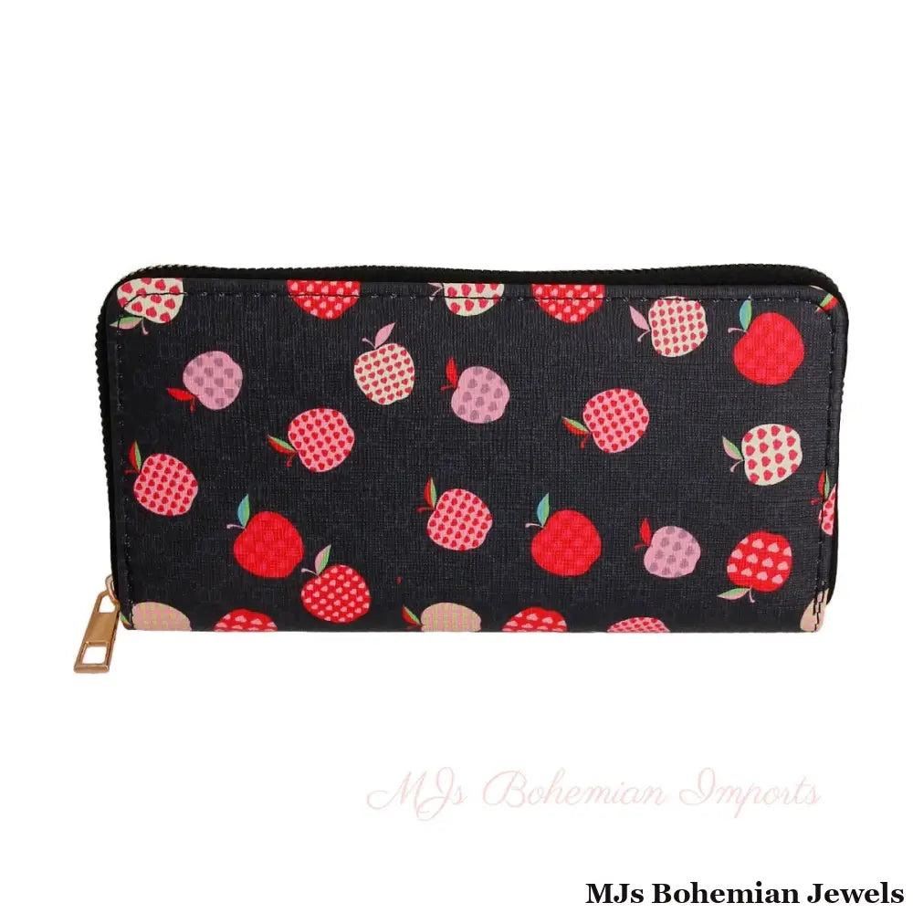 Apple Affection: Woven Wallet in Black