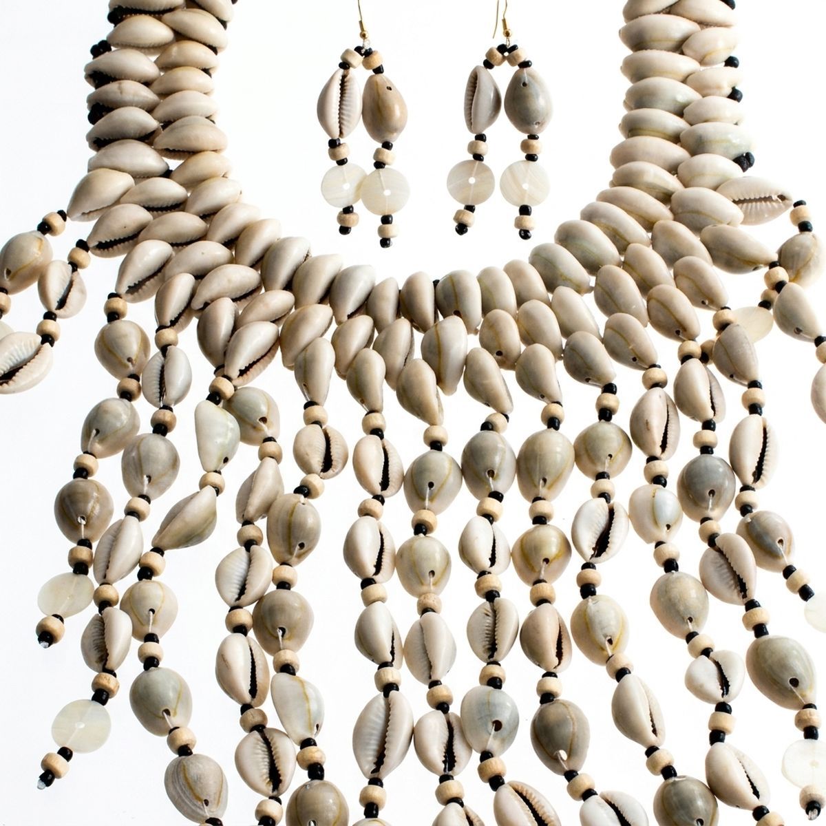 Handcrafted Cowrie Shell Large Bib Necklace