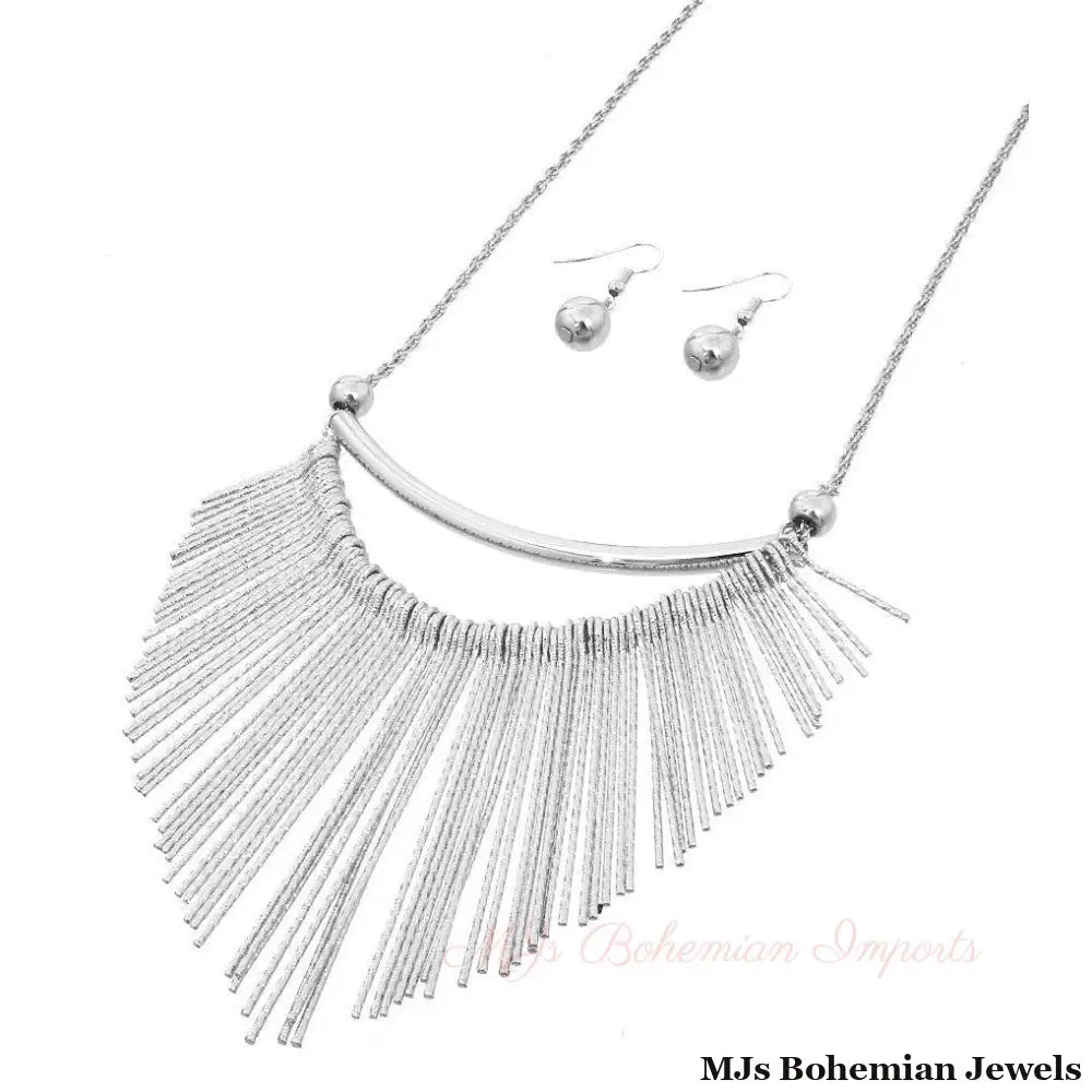 Bar Metal Necklace Set