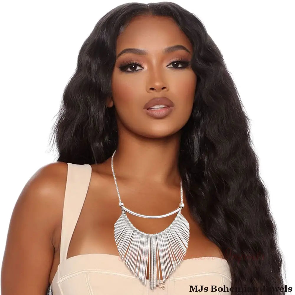 Bar Metal Necklace Set